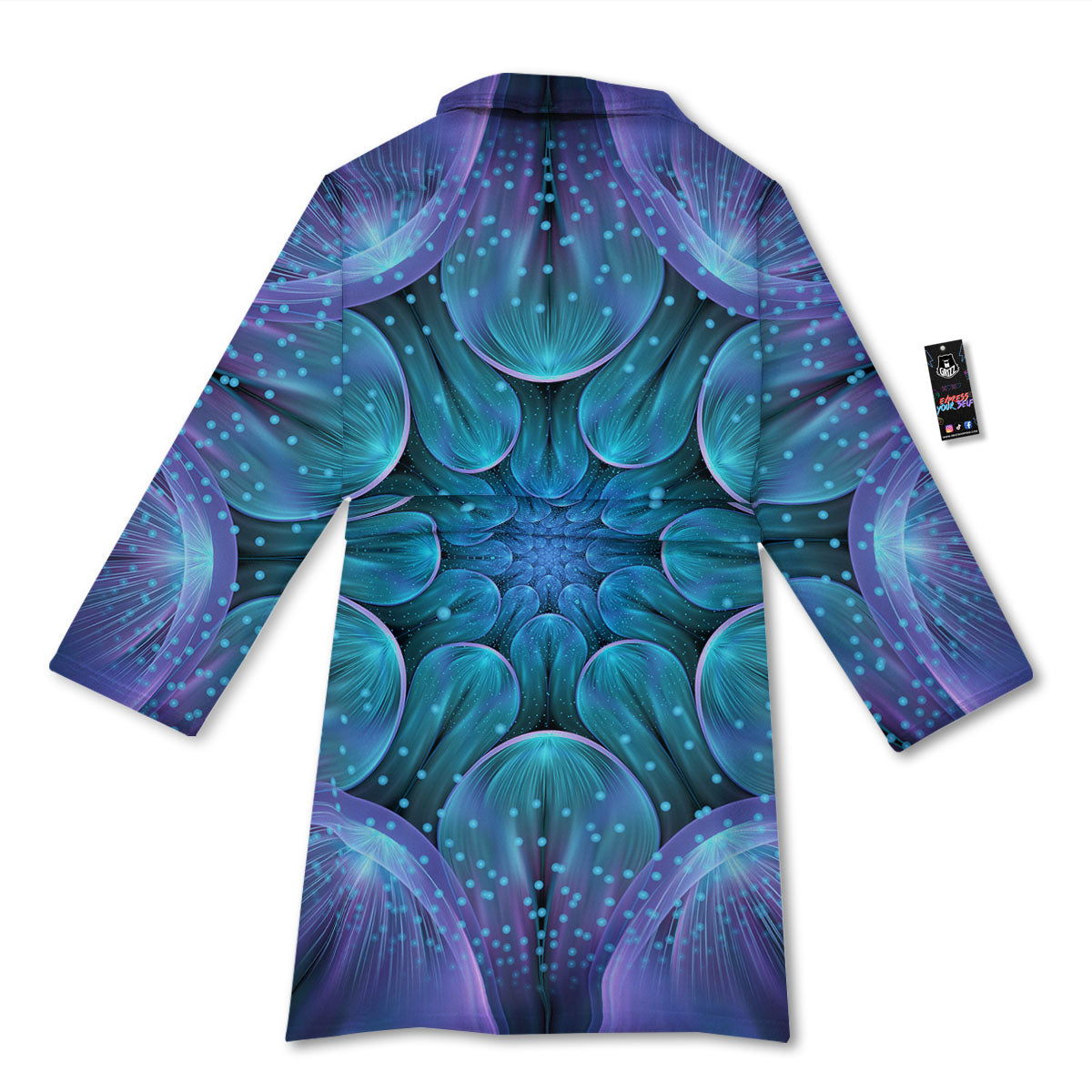 Kaleidoscope Sparkle Print Bathrobe-grizzshop