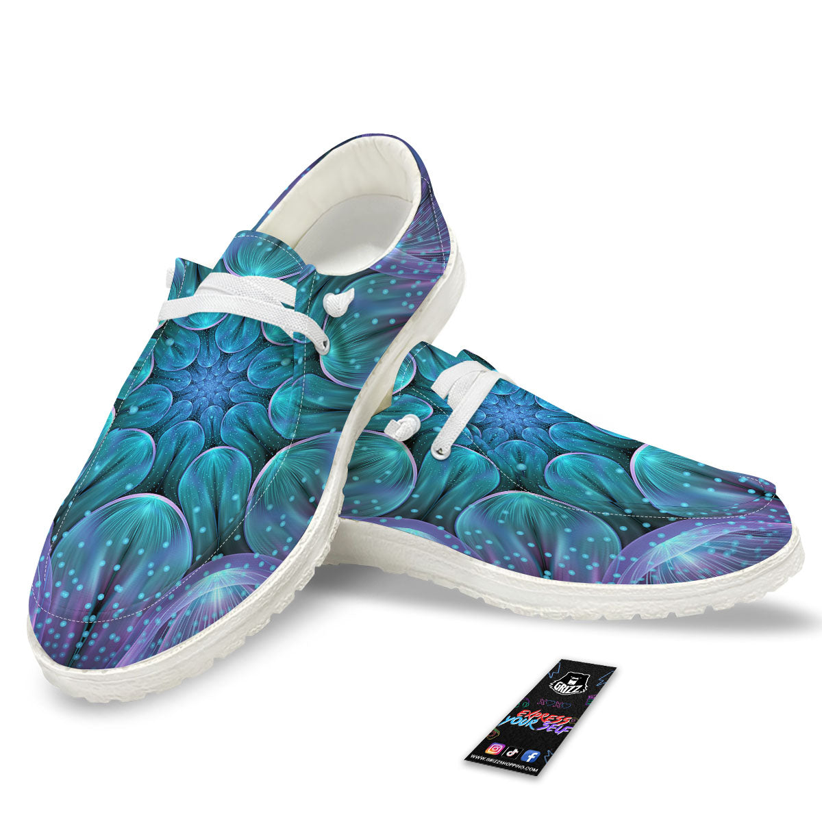 Kaleidoscope Sparkle Print Black Loafers-grizzshop