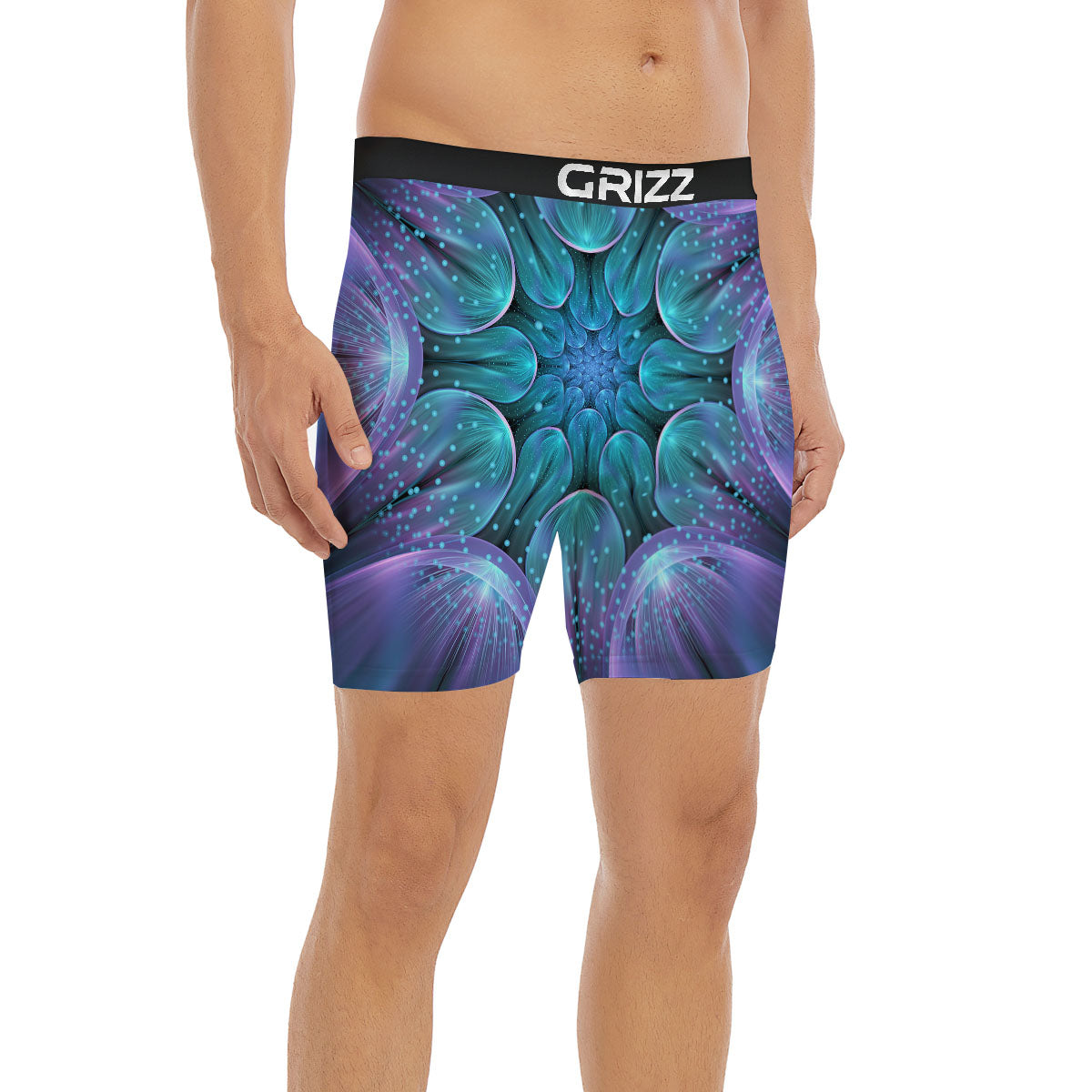 Kaleidoscope Sparkle Print Boxer Briefs-grizzshop