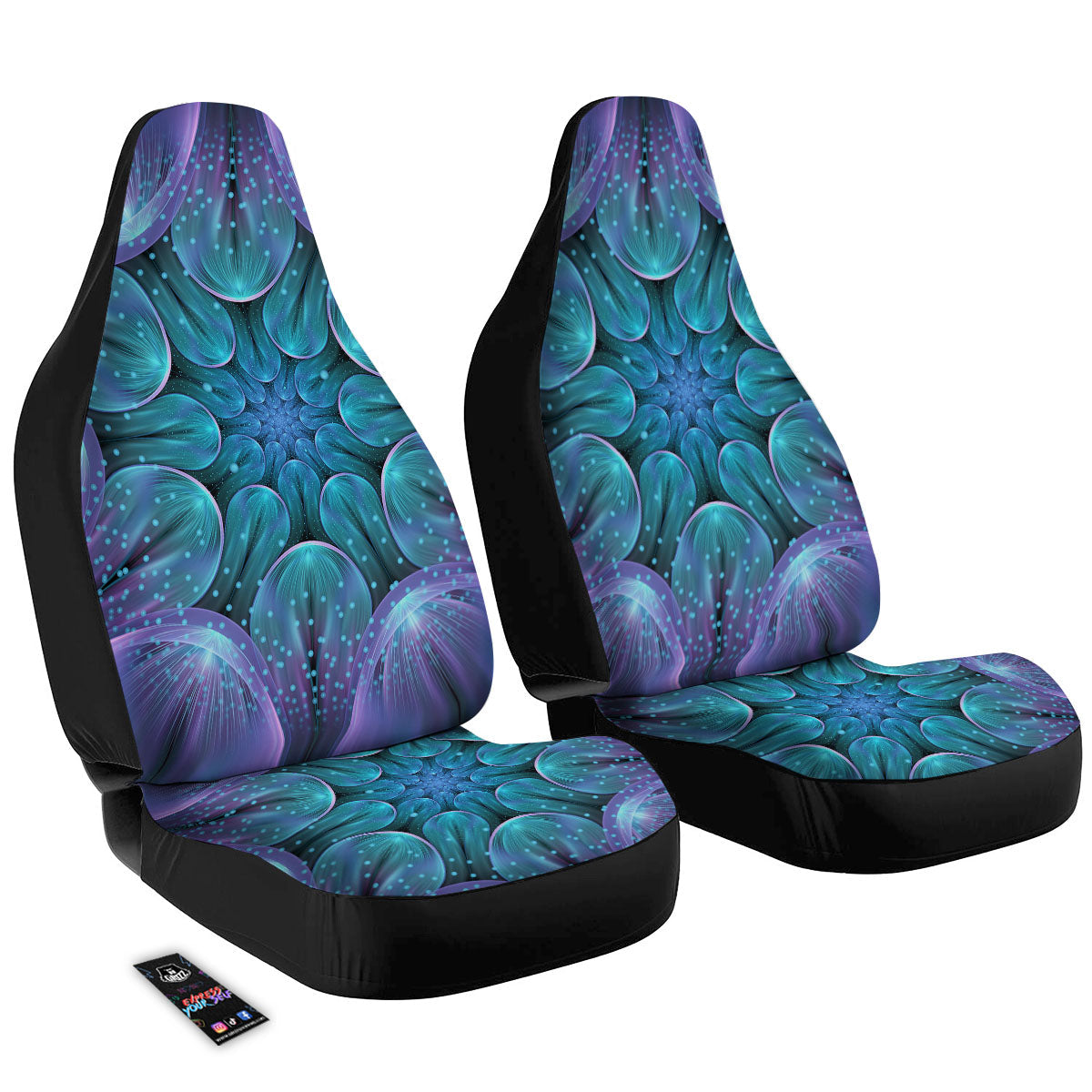 Kaleidoscope Sparkle Print Car Seat Covers-grizzshop