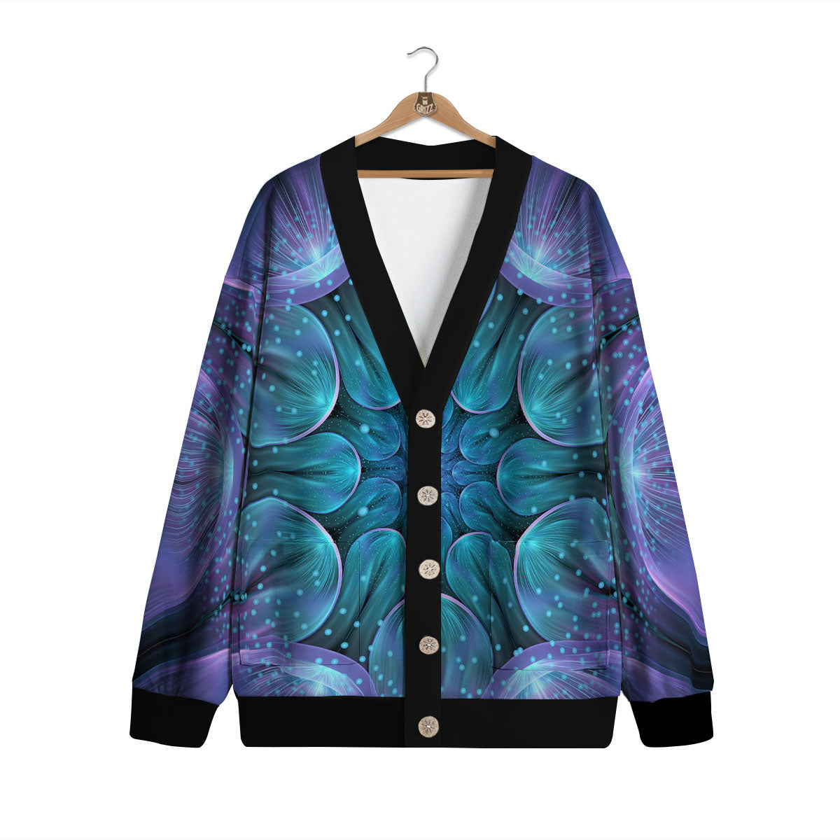 Kaleidoscope Sparkle Print Cardigan-grizzshop