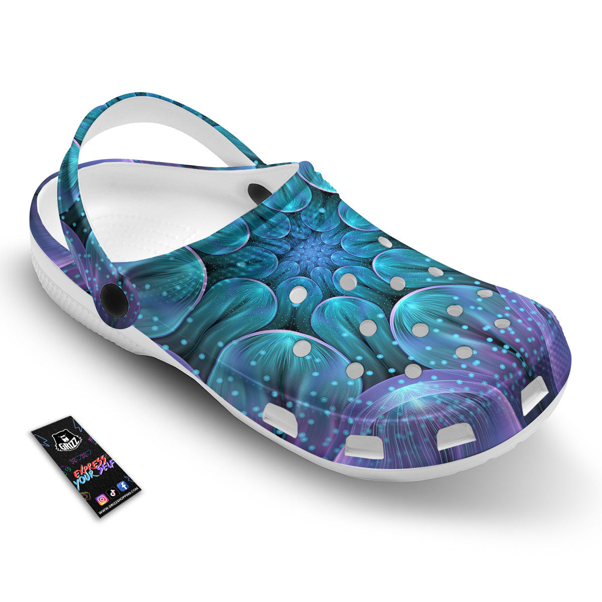 Kaleidoscope Sparkle Print Clog-grizzshop