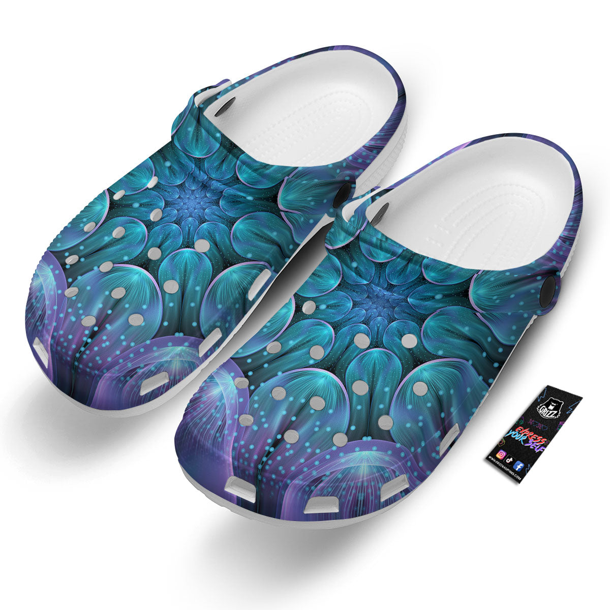Kaleidoscope Sparkle Print Clog-grizzshop