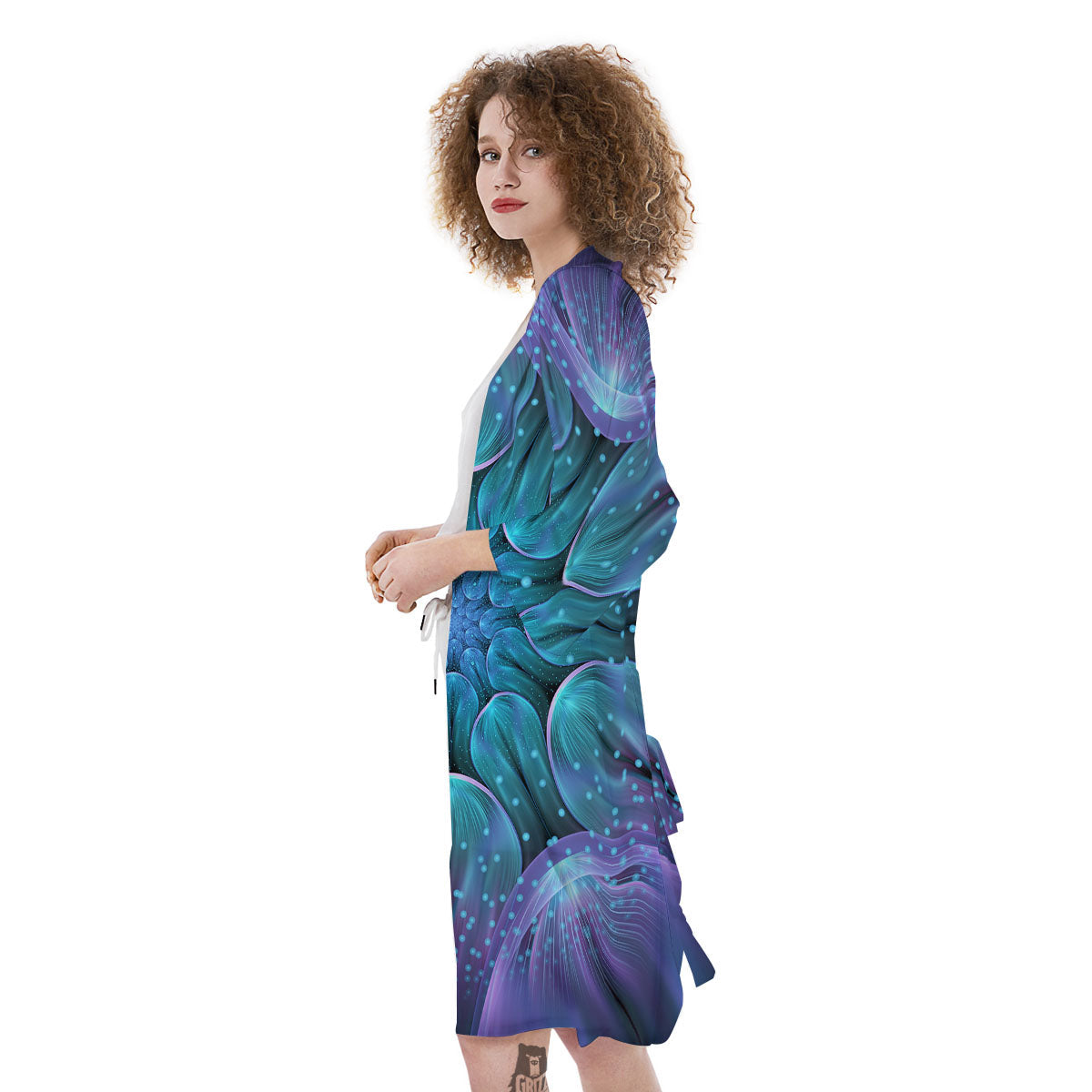 Kaleidoscope Sparkle Print Kimono-grizzshop