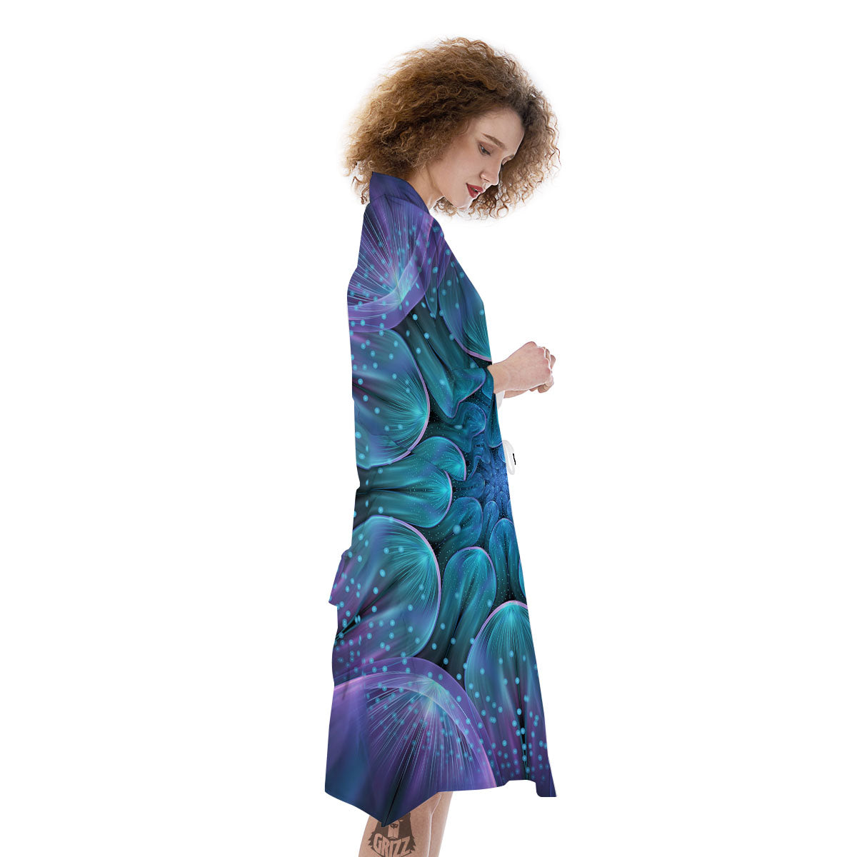 Kaleidoscope Sparkle Print Kimono-grizzshop