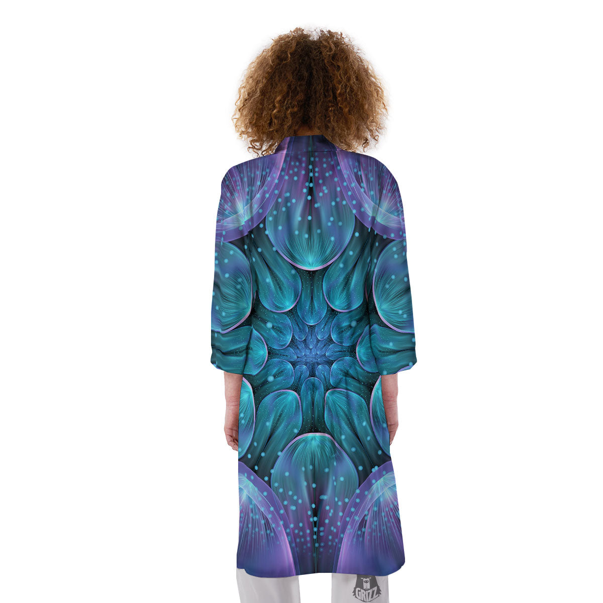 Kaleidoscope Sparkle Print Kimono-grizzshop