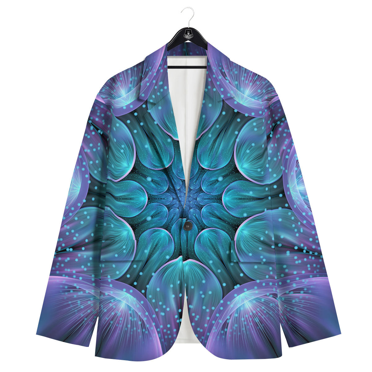 Kaleidoscope Sparkle Print Men's Sport Coat-grizzshop