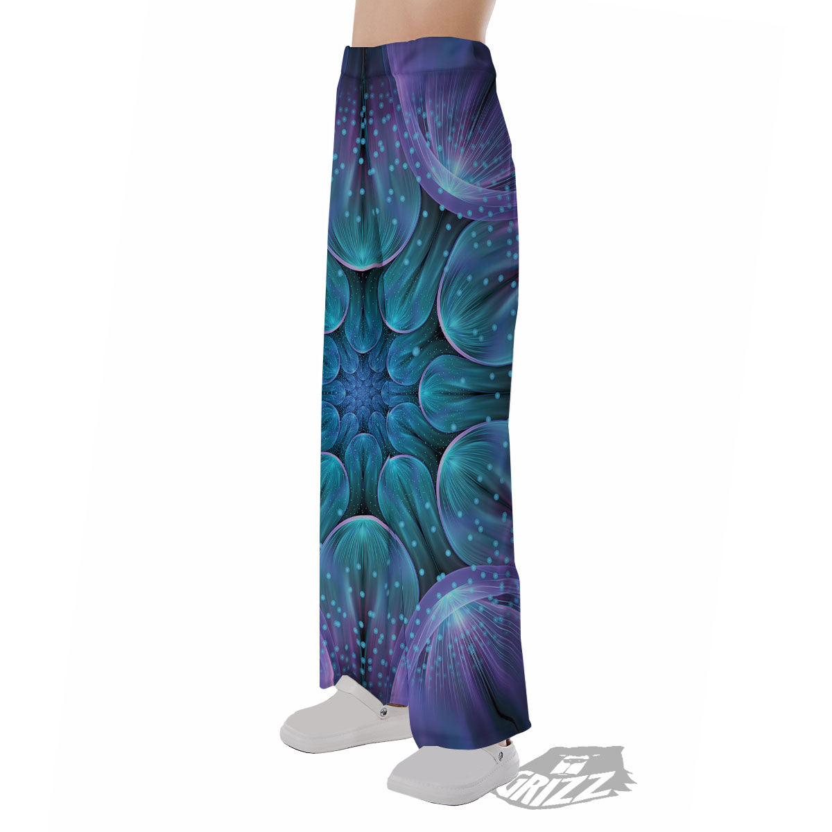Kaleidoscope Sparkle Print Pajama Pants-grizzshop