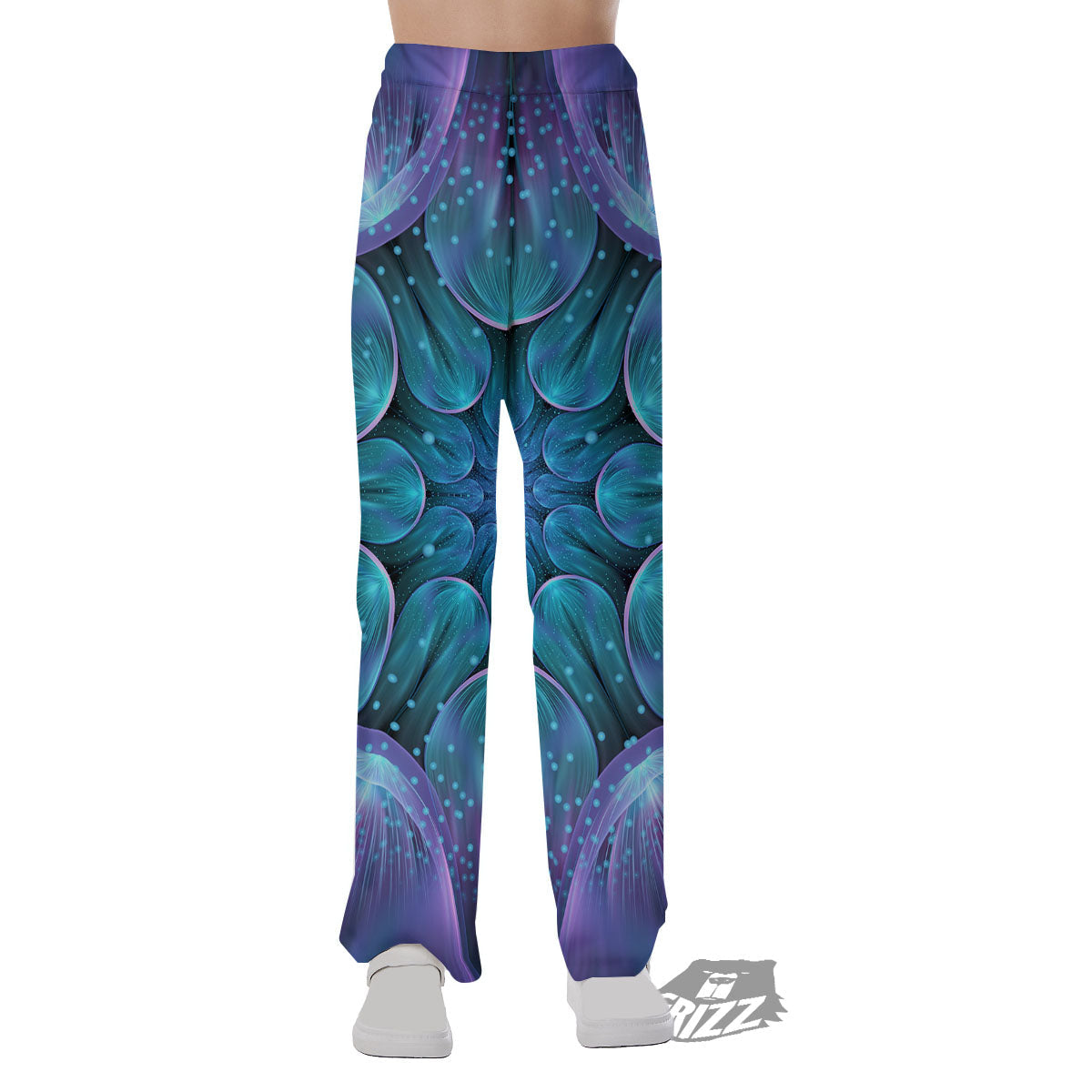 Kaleidoscope Sparkle Print Pajama Pants-grizzshop