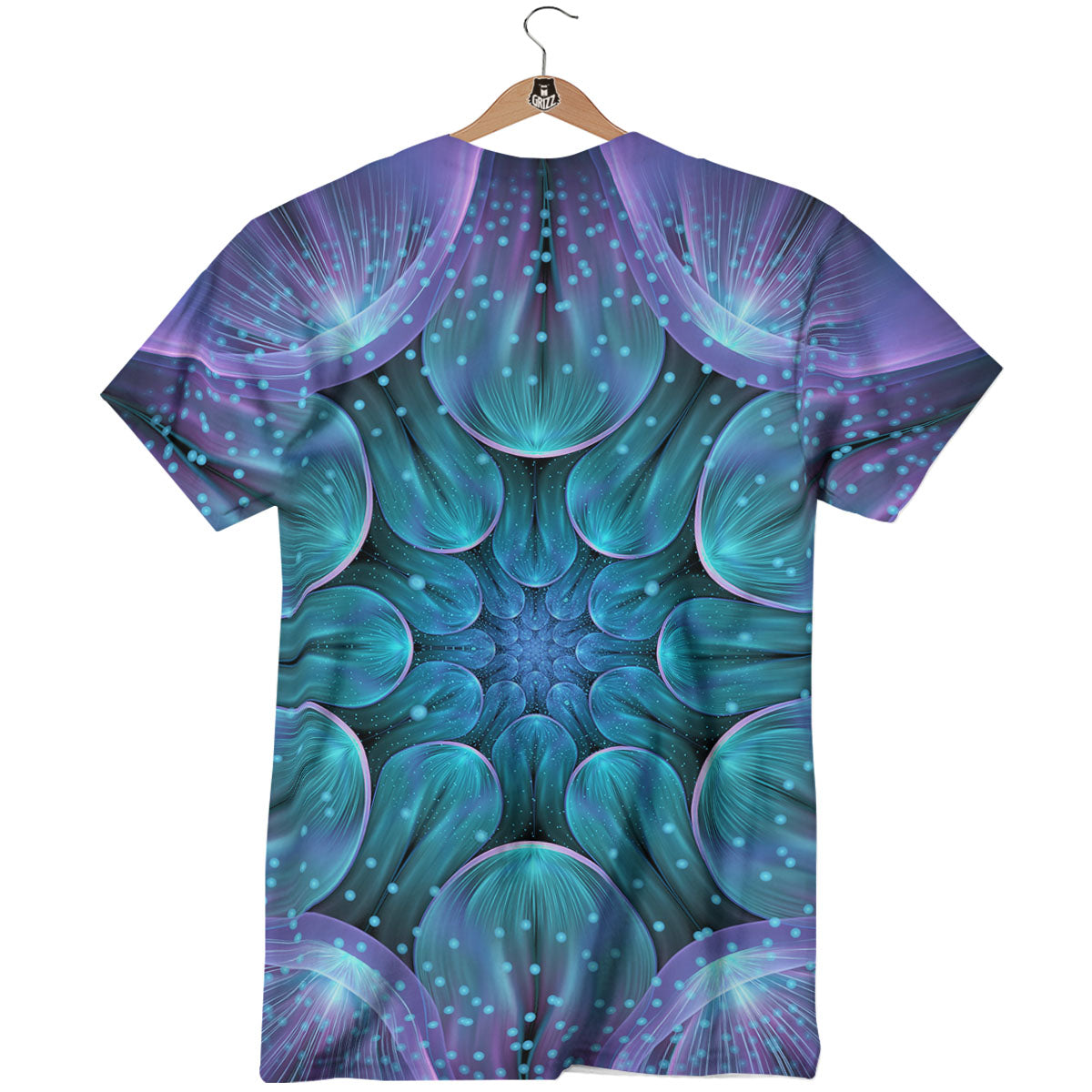 Kaleidoscope Sparkle Print T-Shirt-grizzshop