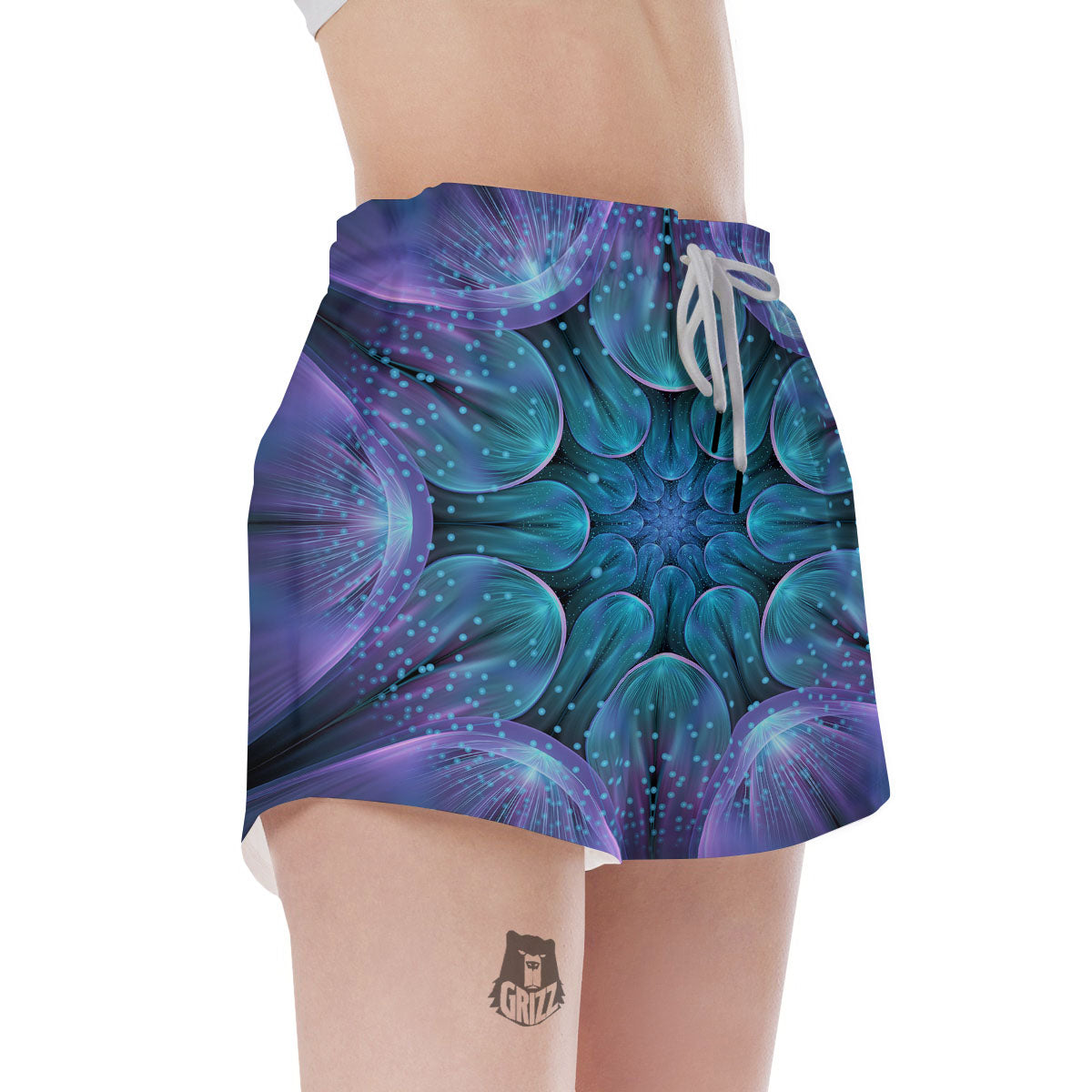 Kaleidoscope Sparkle Print Women's Shorts-grizzshop