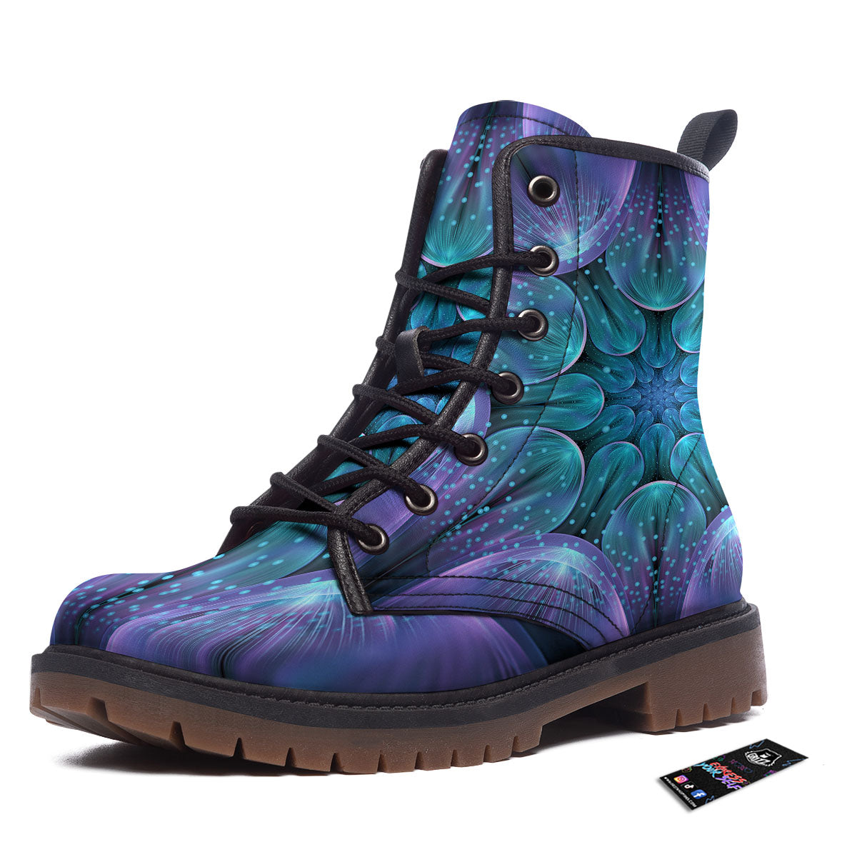 Kaleidoscope Sparkle Print Work Boots-grizzshop