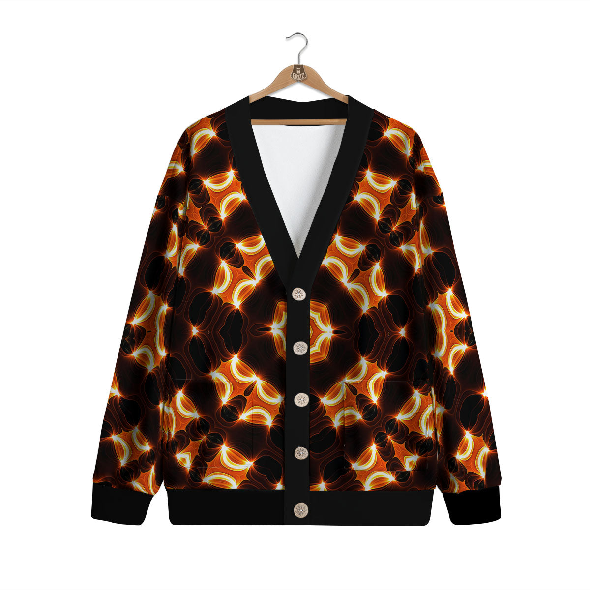 Kaleidoscope Spot Yellow Print Cardigan-grizzshop