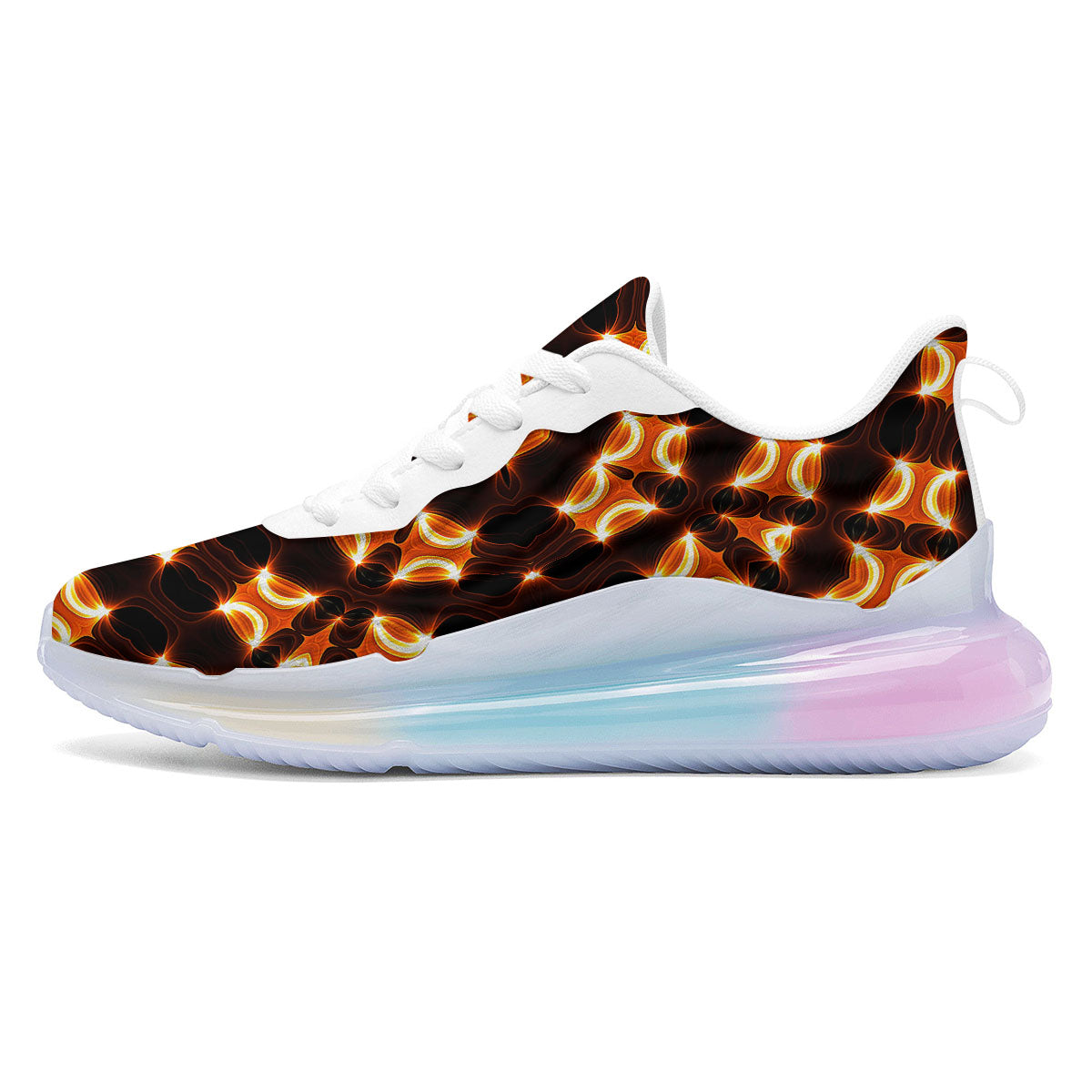 Kaleidoscope Spot Yellow Print Running Sneakers-grizzshop