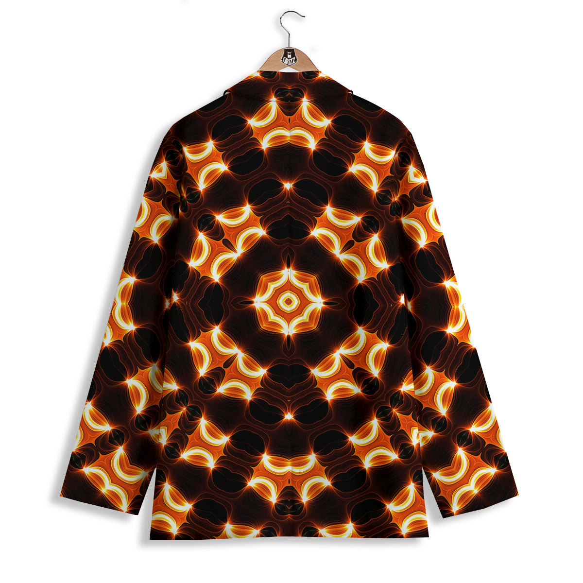 Kaleidoscope Spot Yellow Print Women's Blazer-grizzshop