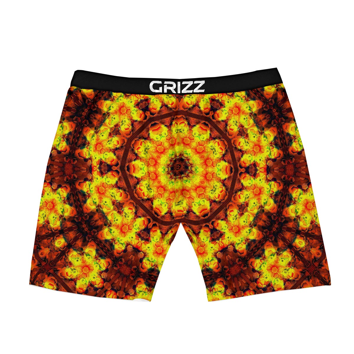 Kaleidoscope Sun Fire Print Boxer Briefs-grizzshop
