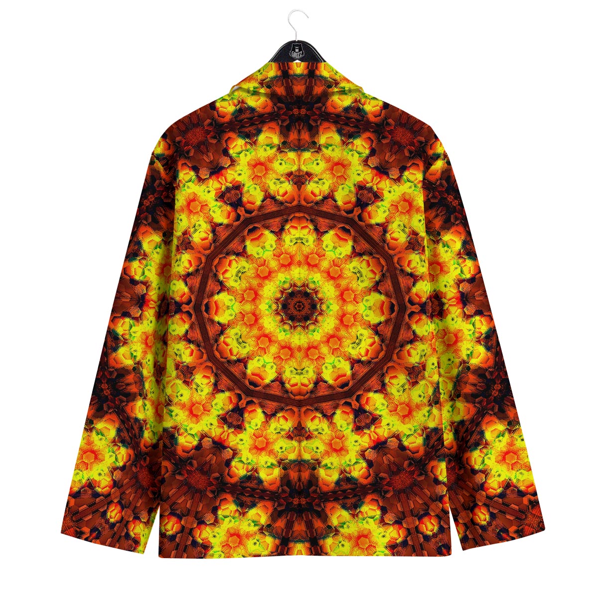 Kaleidoscope Sun Fire Print Men's Sport Coat-grizzshop