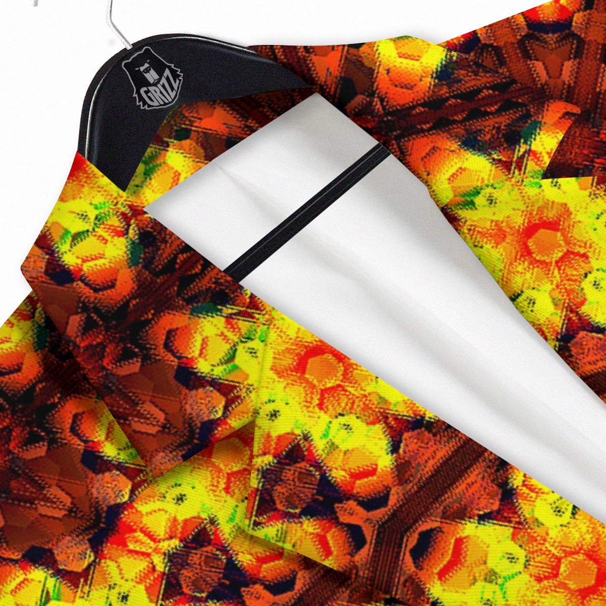 Kaleidoscope Sun Fire Print Men's Sport Coat-grizzshop