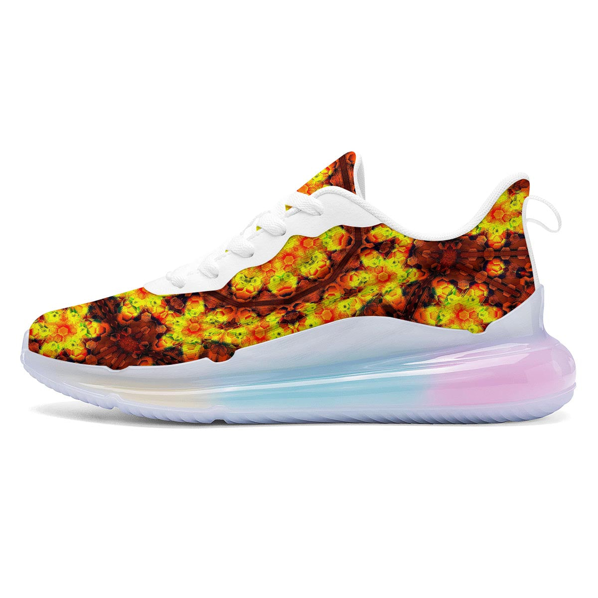 Kaleidoscope Sun Fire Print Running Sneakers-grizzshop