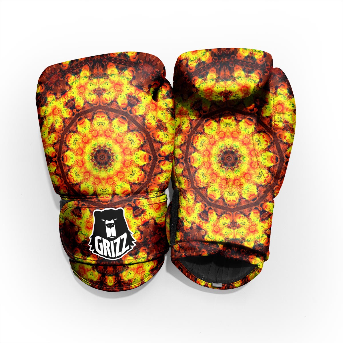 Kaleidoscope Sun Fire Print Pro Boxing Glove