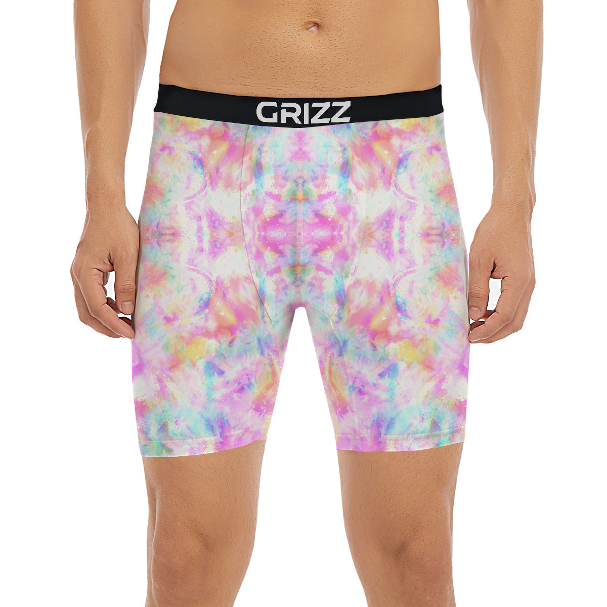 Kaleidoscope Tie Dye Pastel Print Pattern Boxer Briefs-grizzshop