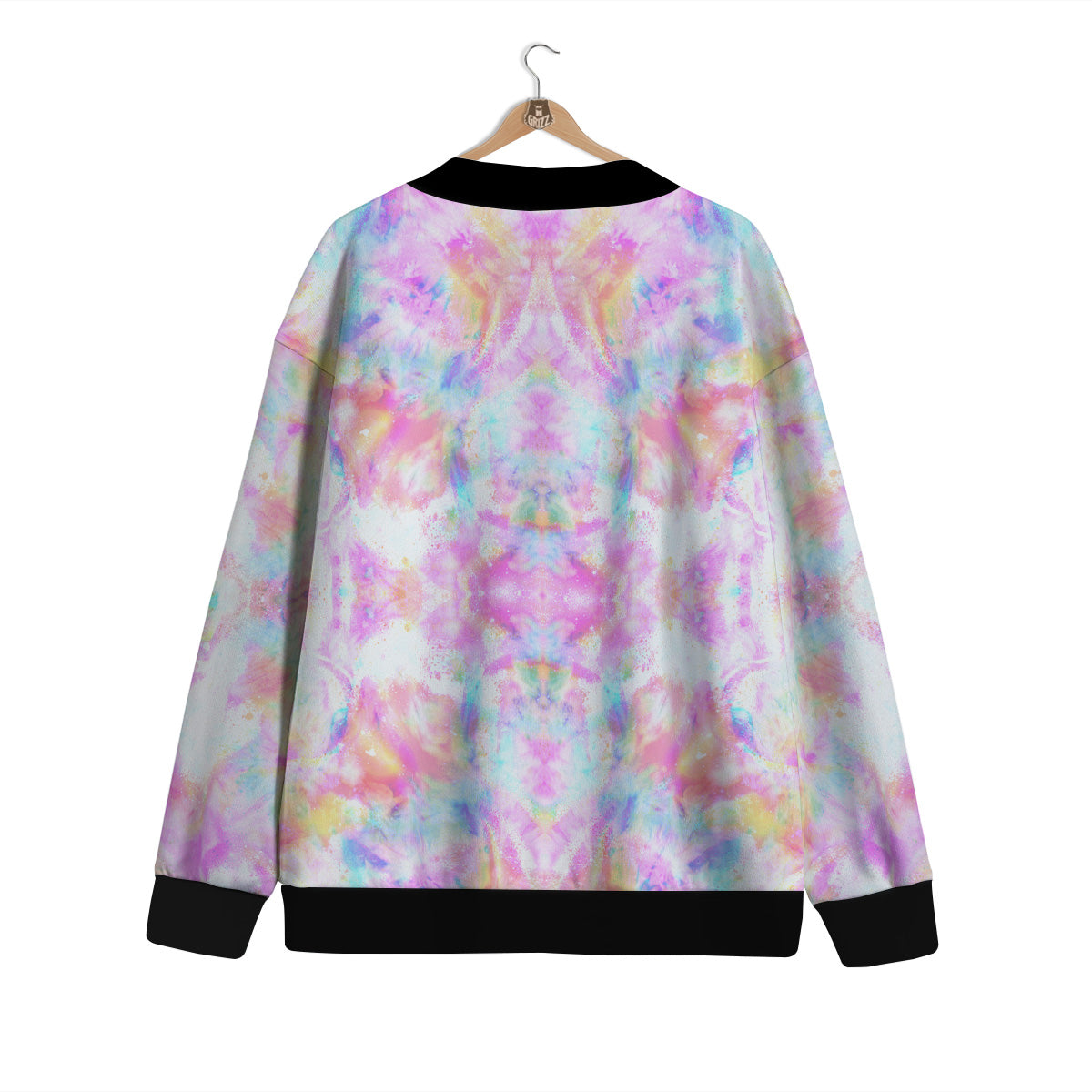Kaleidoscope Tie Dye Pastel Print Pattern Cardigan-grizzshop