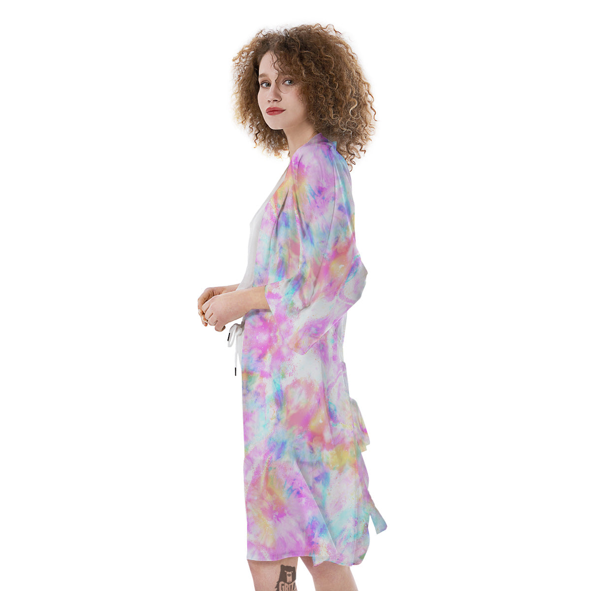 Kaleidoscope Tie Dye Pastel Print Pattern Kimono-grizzshop