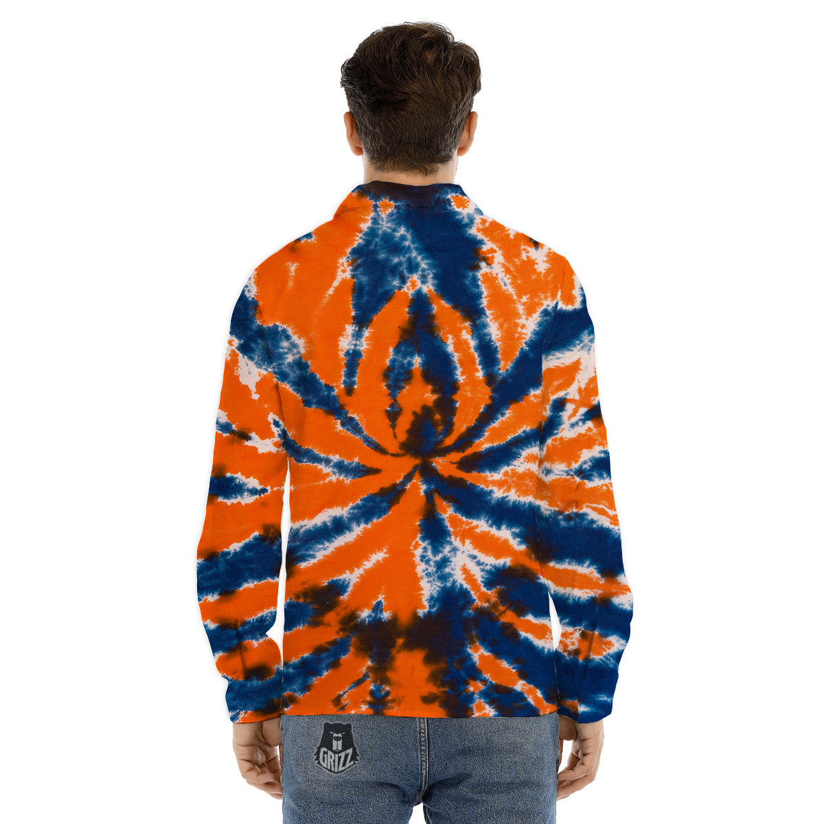 Kaleidoscope Tie Dye Pastel Print Pattern Men's Dress Shirts-grizzshop