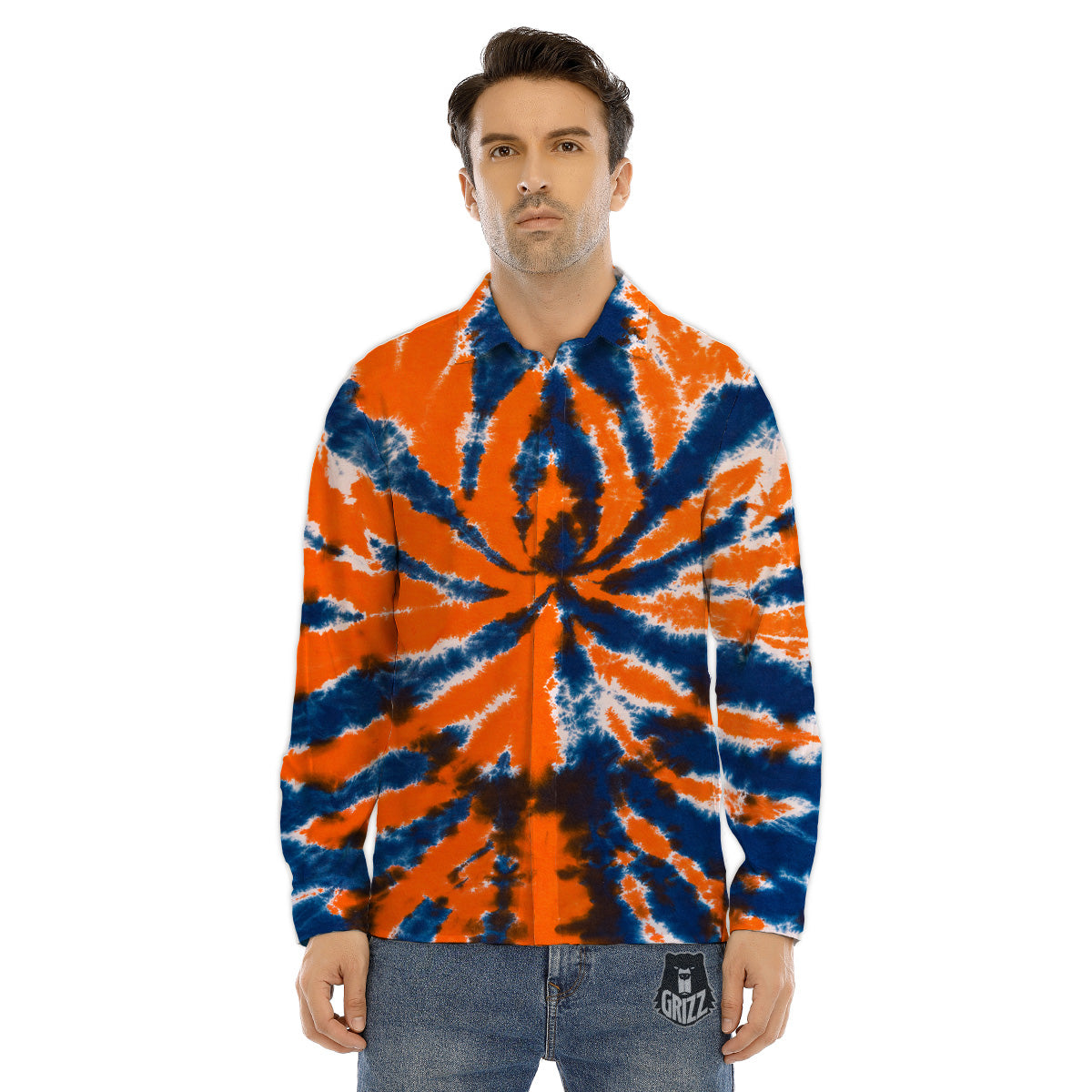 Kaleidoscope Tie Dye Pastel Print Pattern Men's Dress Shirts-grizzshop