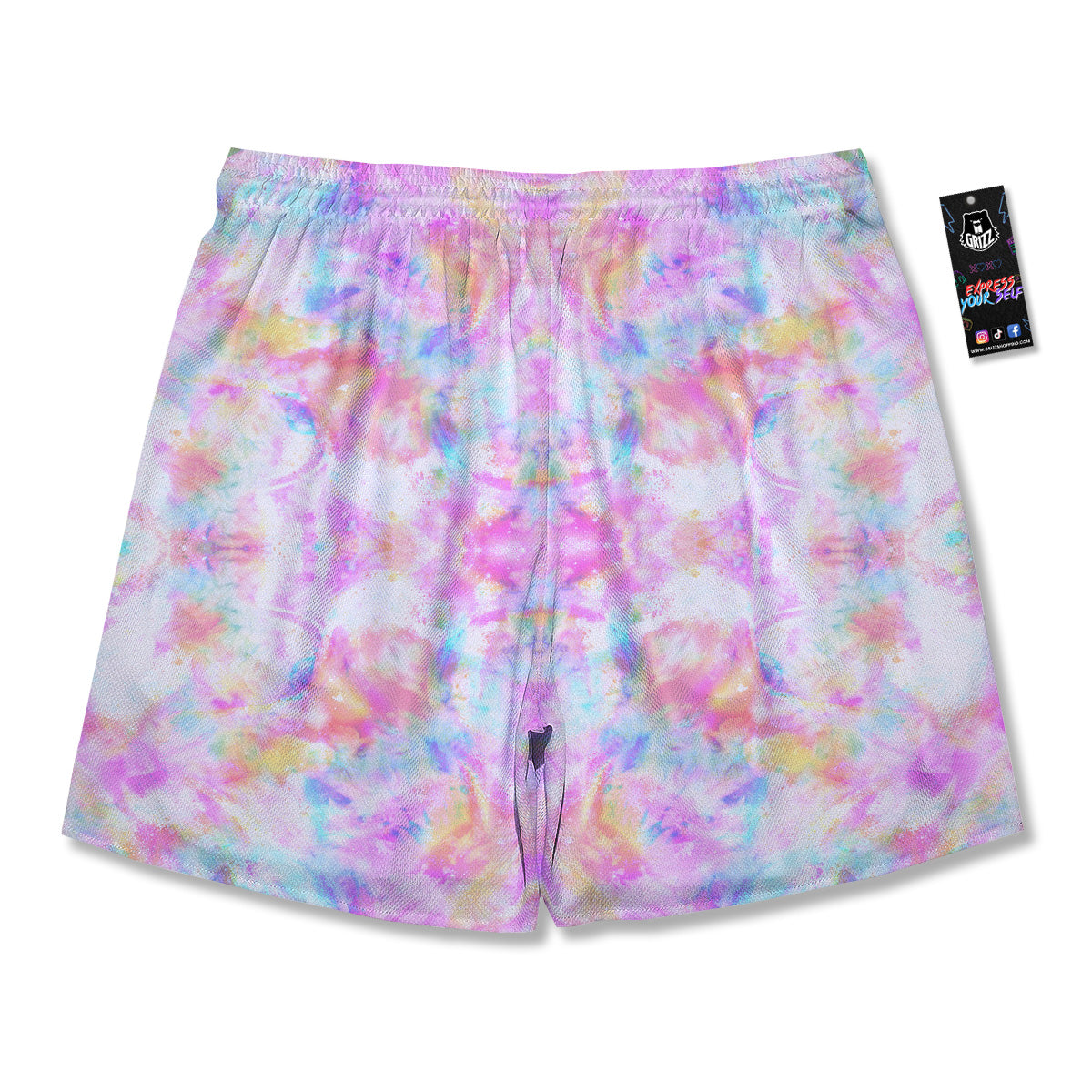 Kaleidoscope Tie Dye Pastel Print Pattern Men's Running Shorts-grizzshop