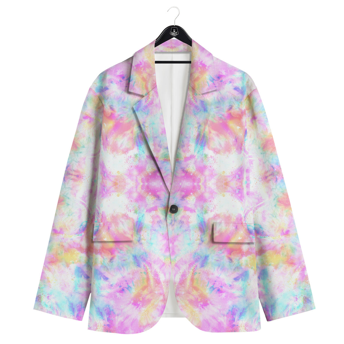 Kaleidoscope Tie Dye Pastel Print Pattern Men's Sport Coat-grizzshop