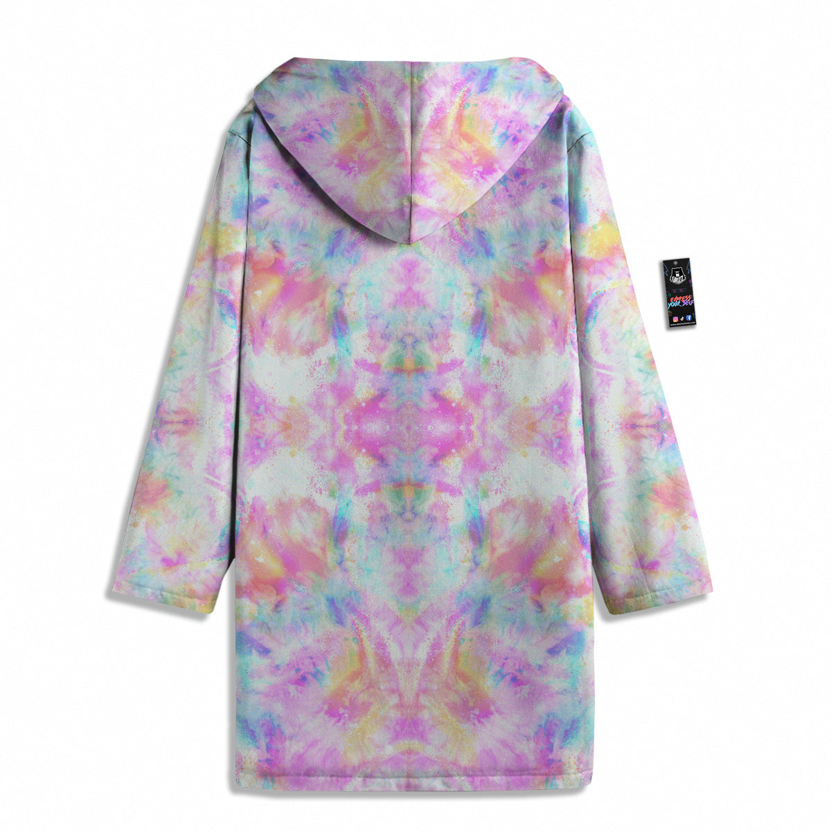 Kaleidoscope Tie Dye Pastel Print Pattern Men's Windbreaker Jacket-grizzshop