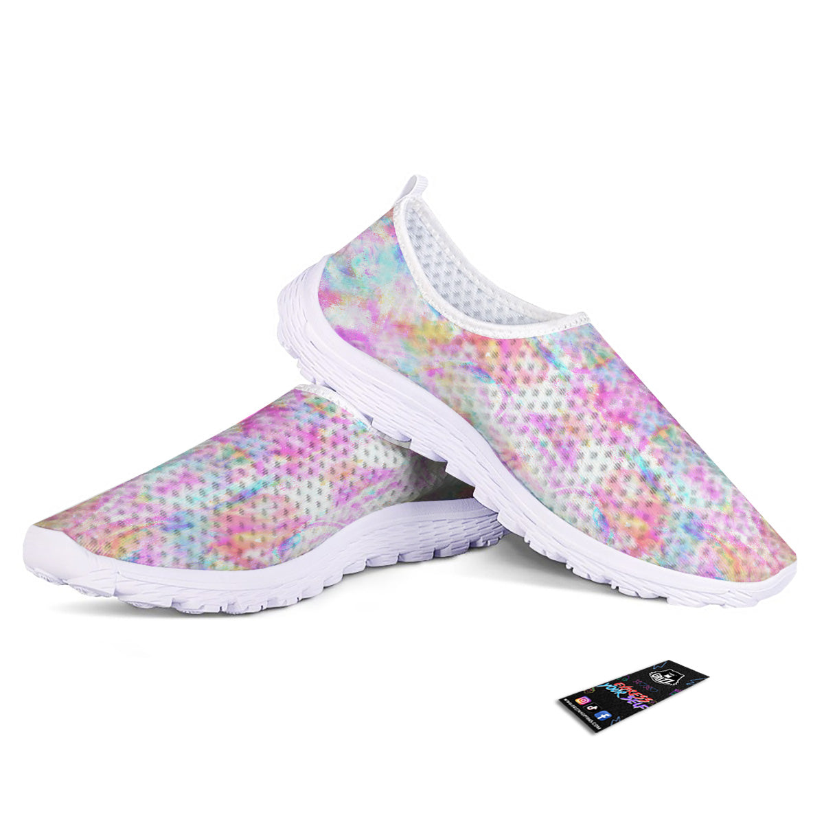 Kaleidoscope Tie Dye Pastel Print Pattern Nurse Shoes-grizzshop