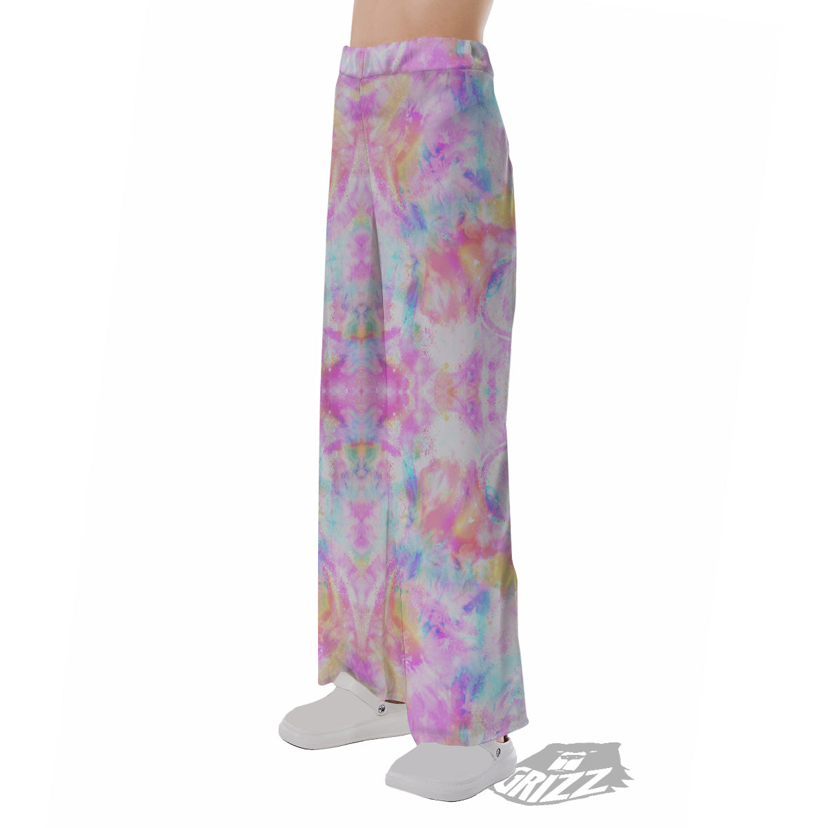 Kaleidoscope Tie Dye Pastel Print Pattern Pajama Pants-grizzshop