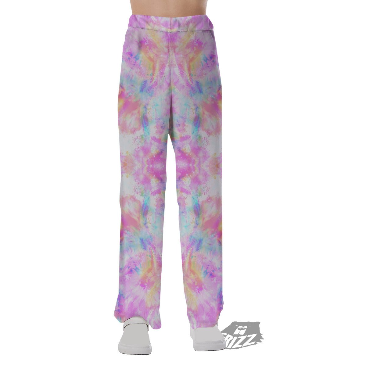 Kaleidoscope Tie Dye Pastel Print Pattern Pajama Pants-grizzshop