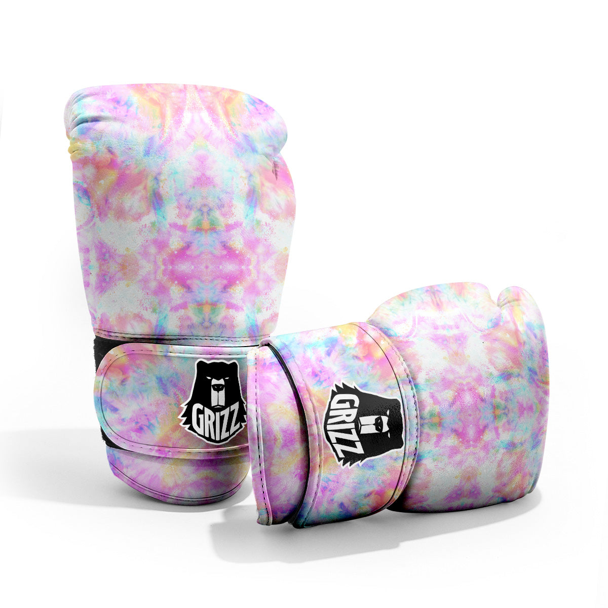 Kaleidoscope Tie Dye Pastel Print Pattern Pro Boxing Glove