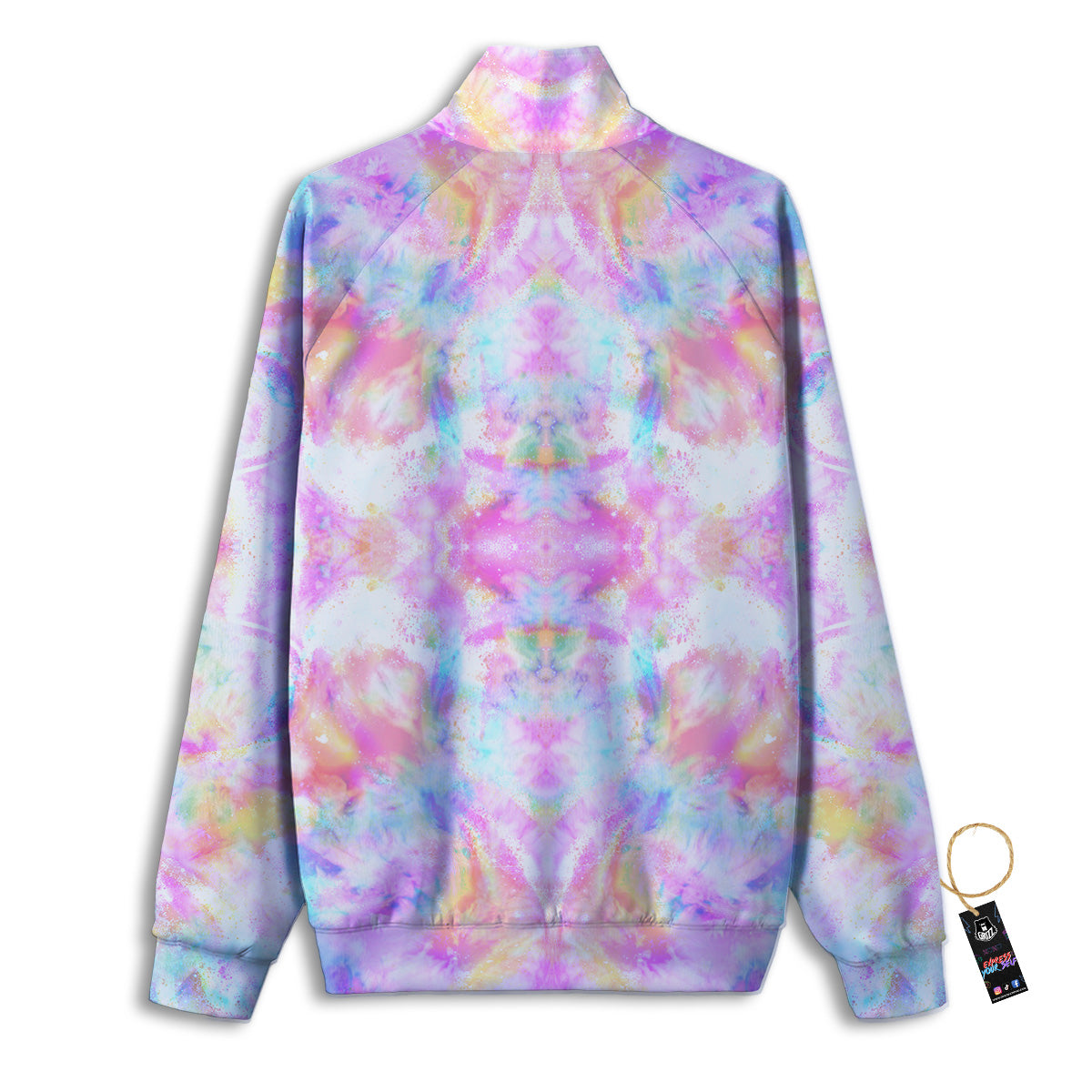 Kaleidoscope Tie Dye Pastel Print Pattern Track Jacket-grizzshop