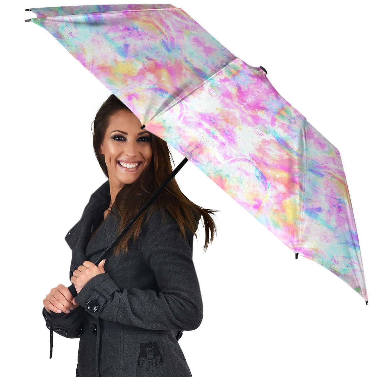Kaleidoscope Tie Dye Pastel Print Pattern Umbrella-grizzshop