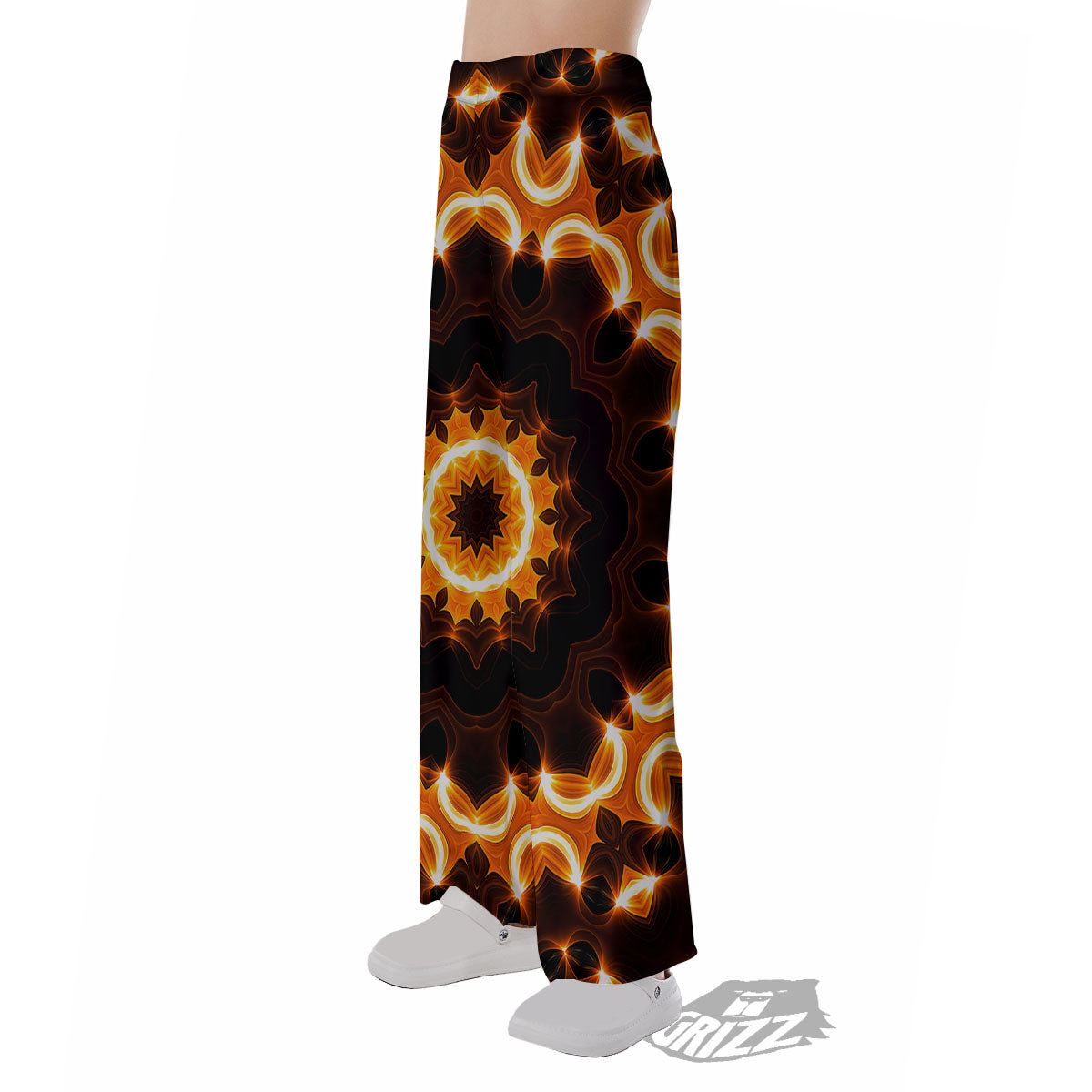 Kaleidoscope Vintage Print Pajama Pants-grizzshop
