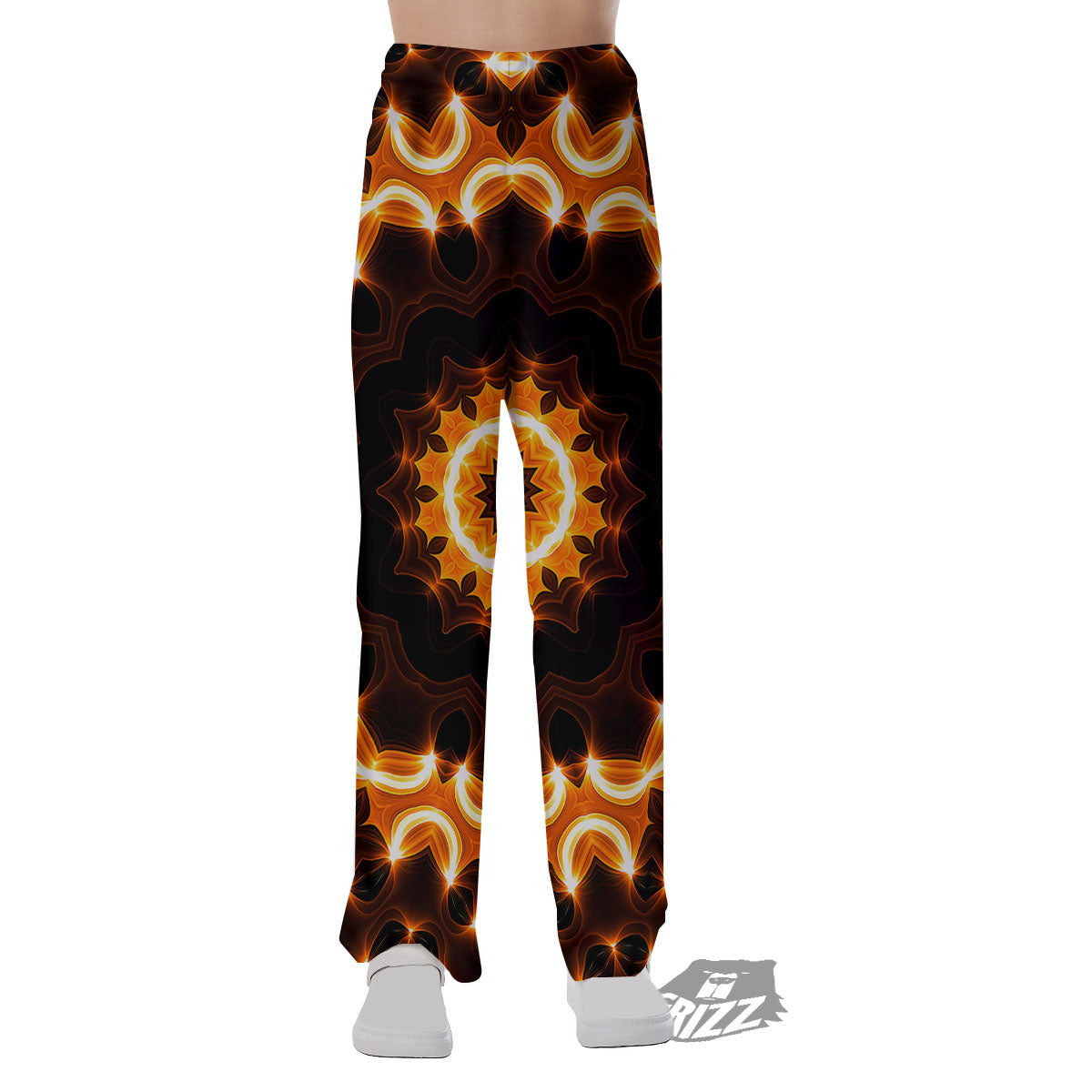 Kaleidoscope Vintage Print Pajama Pants-grizzshop