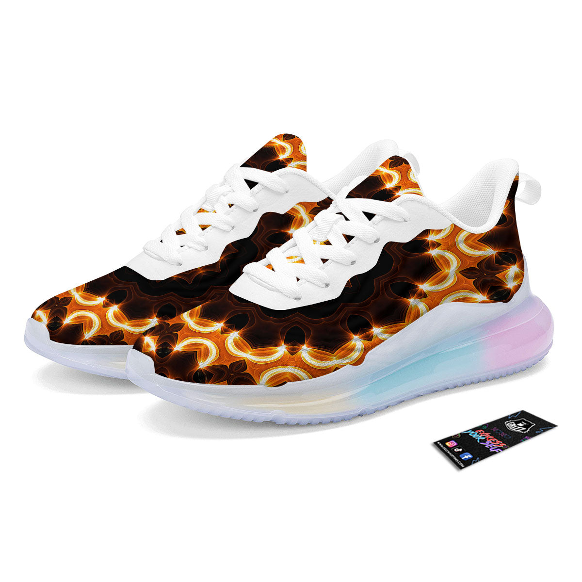 Kaleidoscope Vintage Print Running Sneakers-grizzshop