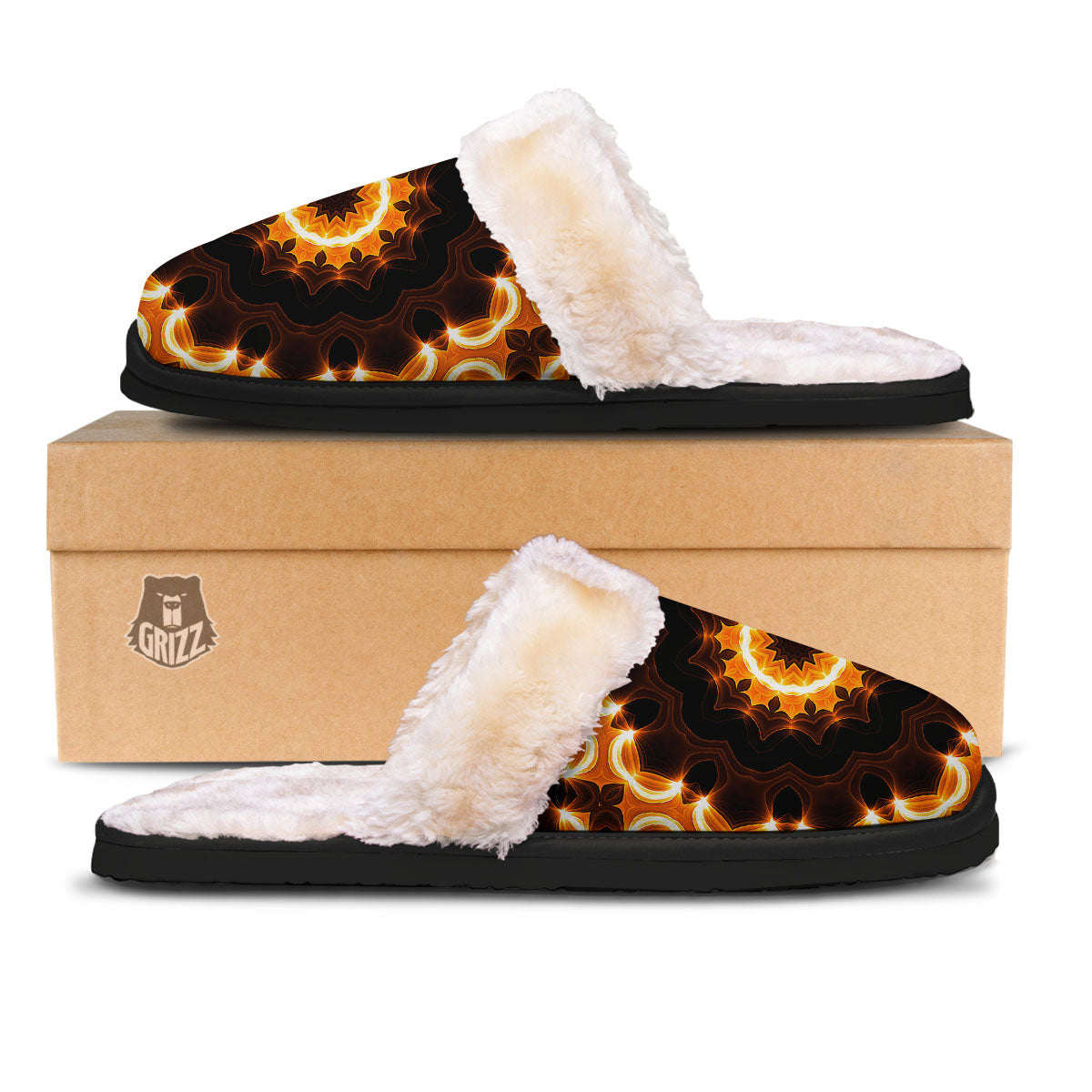 Kaleidoscope Vintage Print Slippers-grizzshop