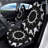 Kaleidoscope White And Black Print Car Seat Covers-grizzshop