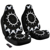 Kaleidoscope White And Black Print Car Seat Covers-grizzshop