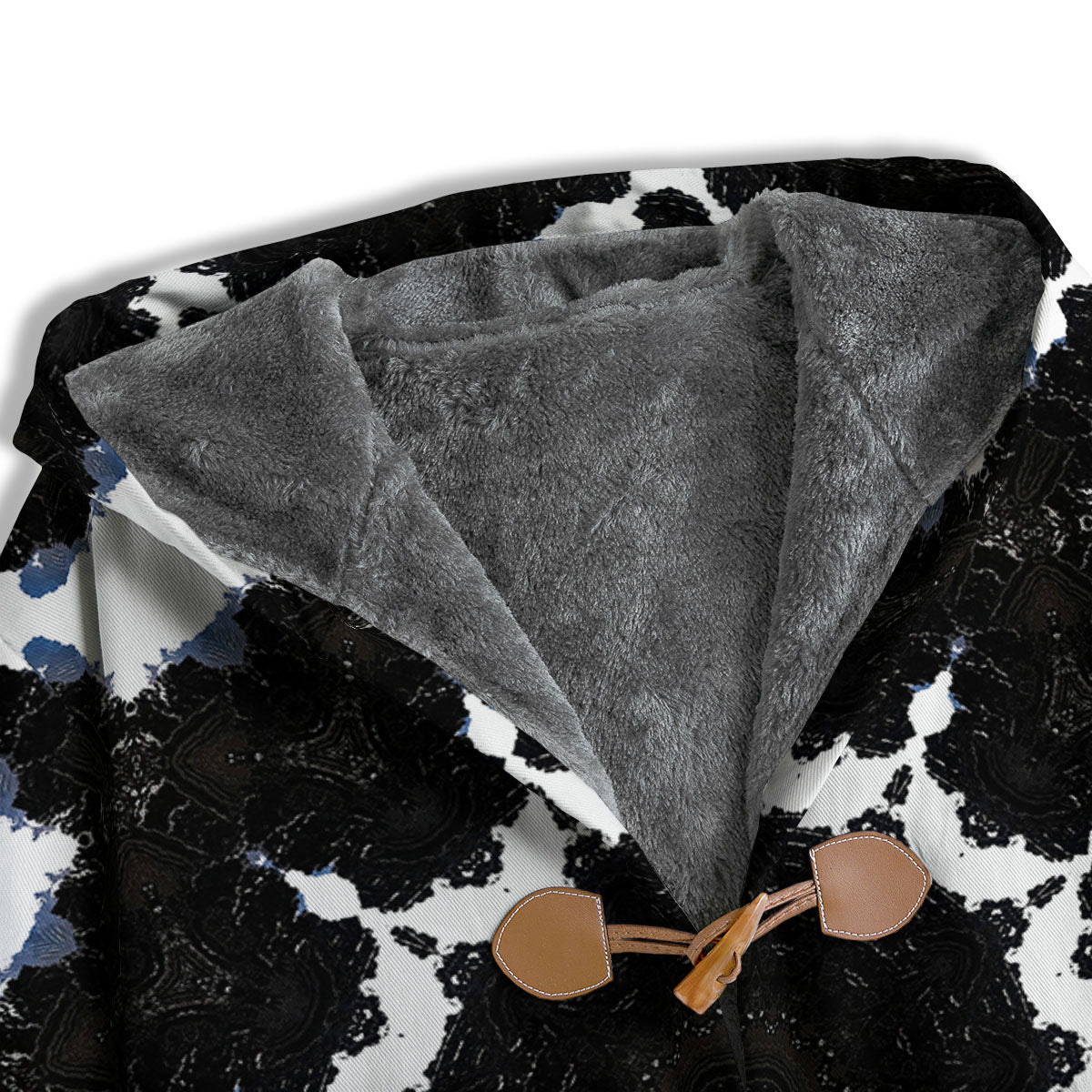 Kaleidoscope White And Black Print Men's Windbreaker Jacket-grizzshop