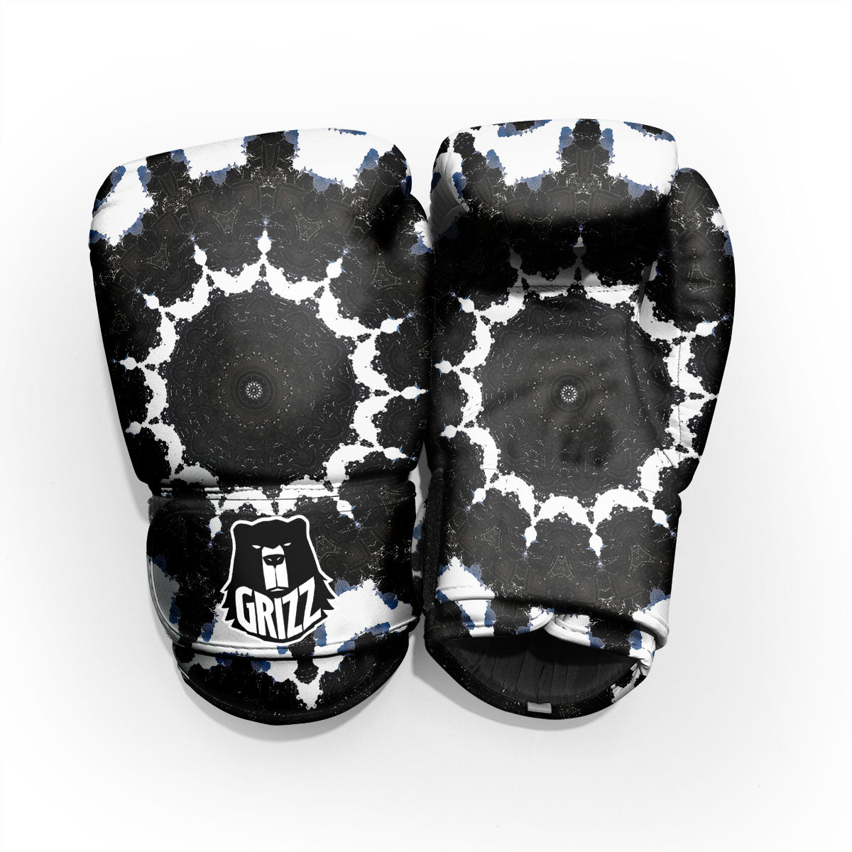Kaleidoscope White And Black Print Pro Boxing Glove