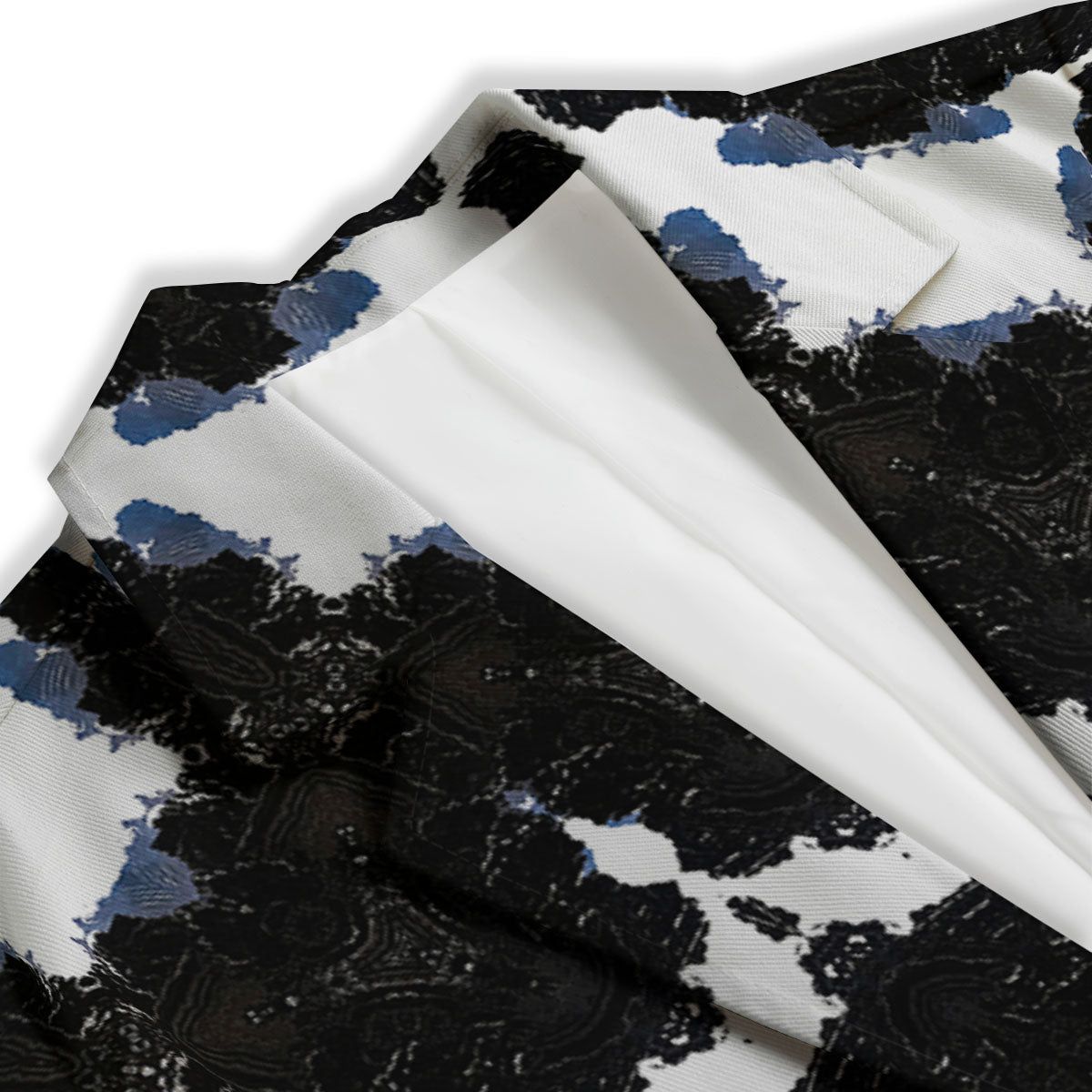 Kaleidoscope White And Black Print Women's Blazer-grizzshop