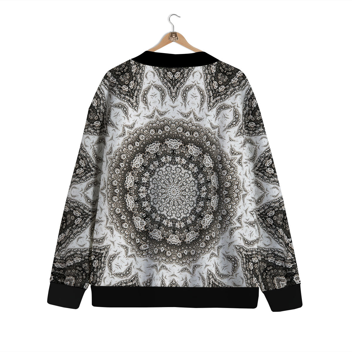 Kaleidoscope White Print Cardigan-grizzshop