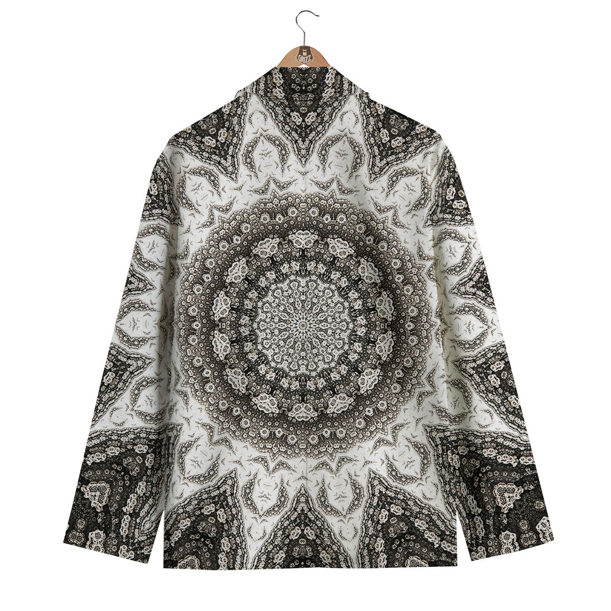 Kaleidoscope White Print Men's Blazer-grizzshop