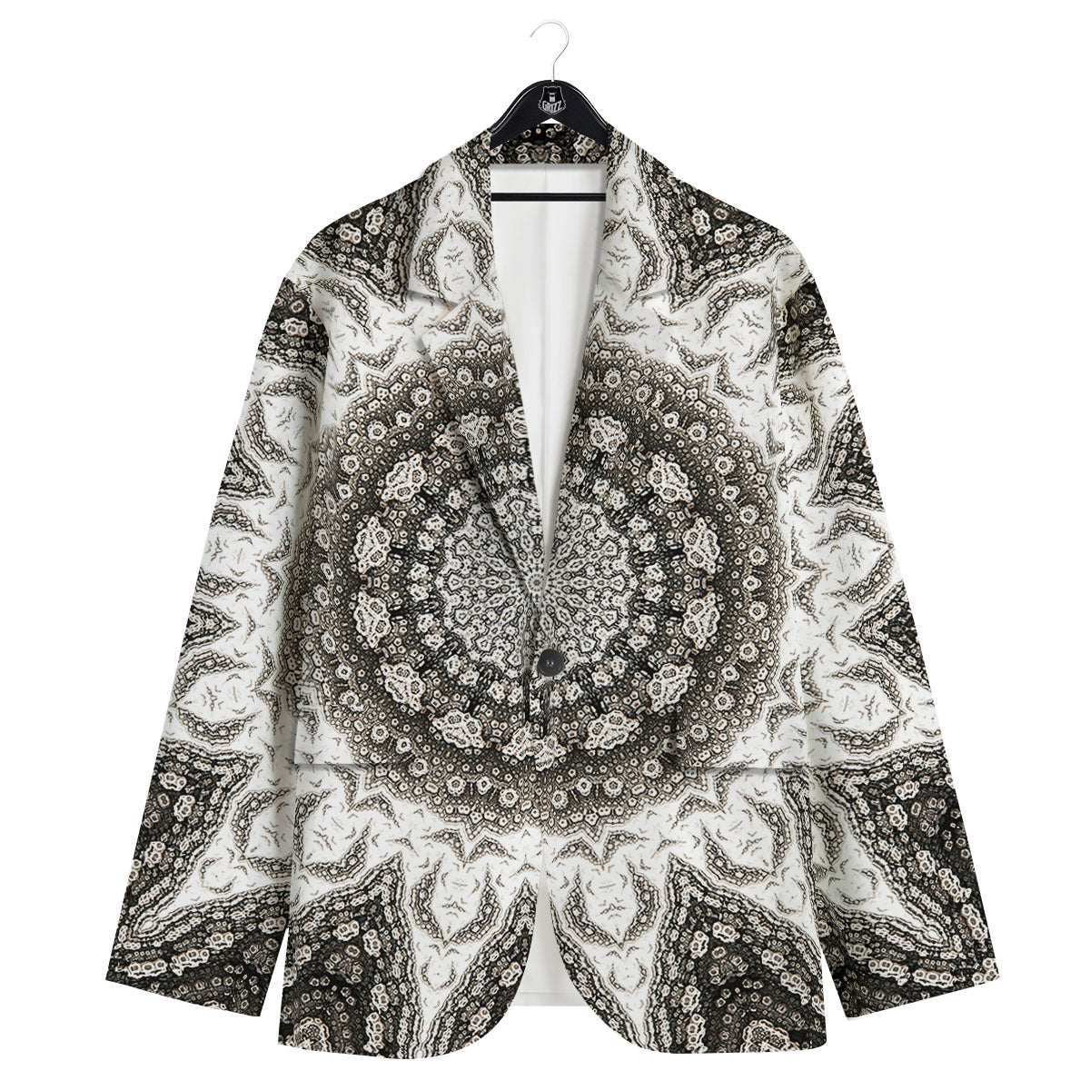 Kaleidoscope White Print Men's Sport Coat-grizzshop